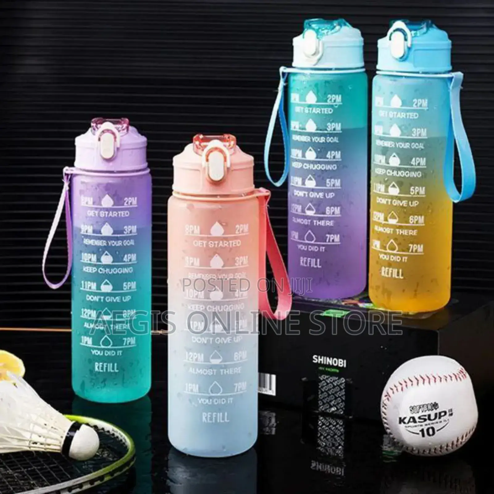 900ml Water Bottle With Straw