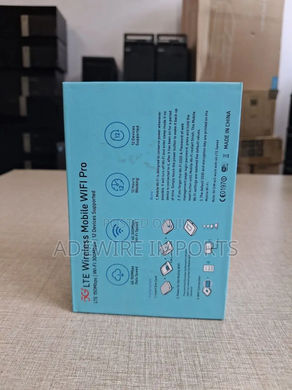 Lte Pro 3000 Mah Wifi Modem With Vat