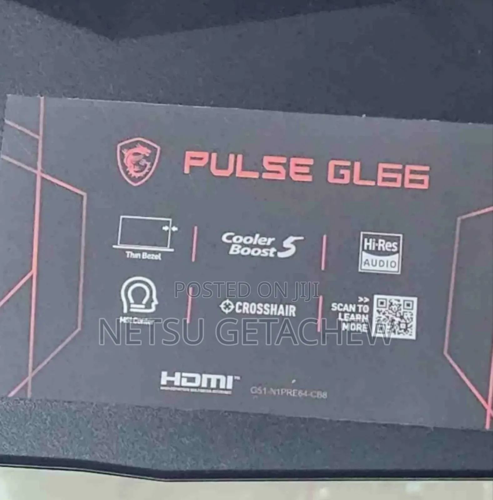 New Laptop MSI Pulse GL66 16GB Intel Core i7 SSD 512GB
