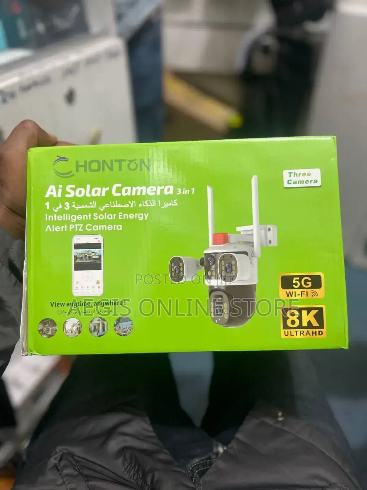 Triple Lens Solar Security Camera