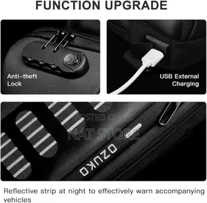 Ozuko Sling Bag Usb Charging Password Lock Anti-Theft Waterproof