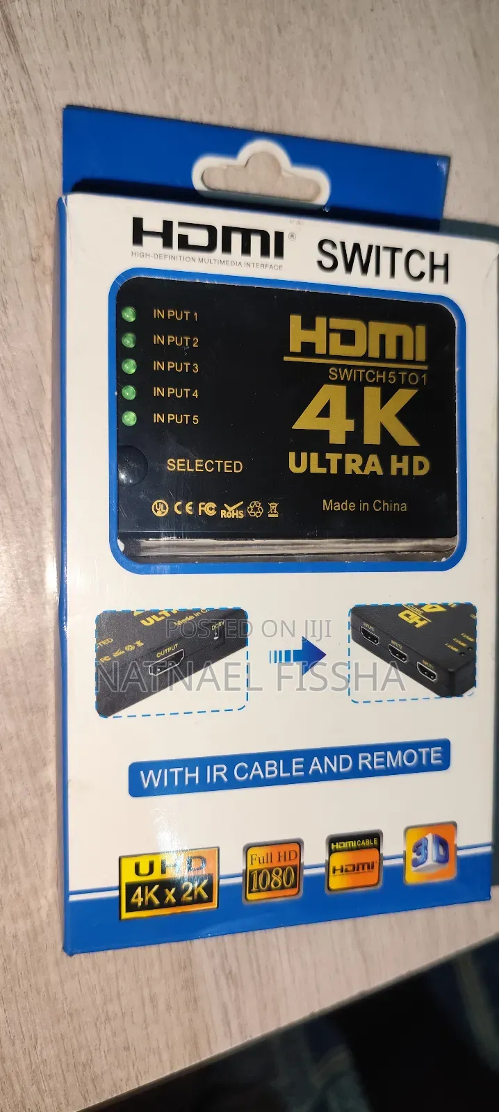 Hdmi Switch ከ5 Device ወደ 1 Tv