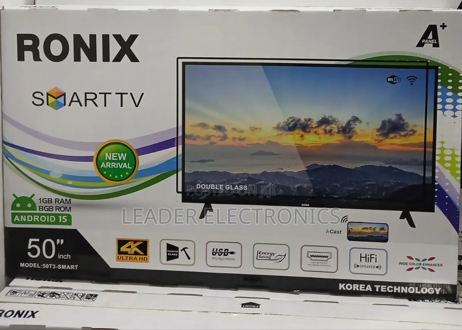Ronix Tv 50′′ Smart Android Tv – Hd | Android 15 | Double Glass