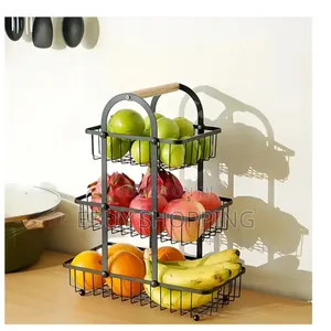 Modern 3-Tier Fruit Basket Stand – Strong Easy to Assemble