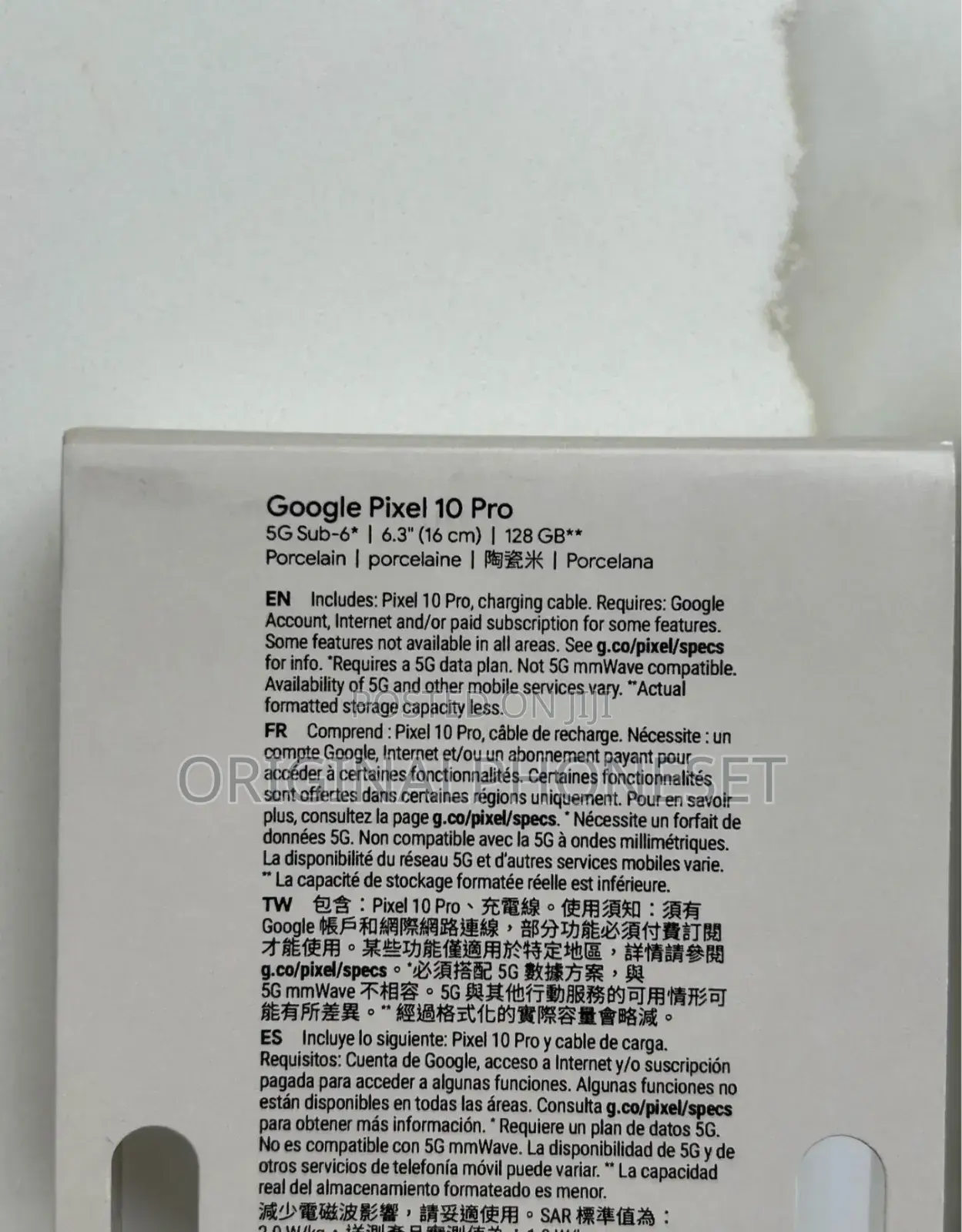 New Google Pixel 10 Pro 128 GB White