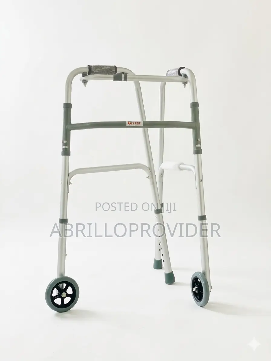 One-Button Folding Wheel Walker for Seniors Adults Convenient Front