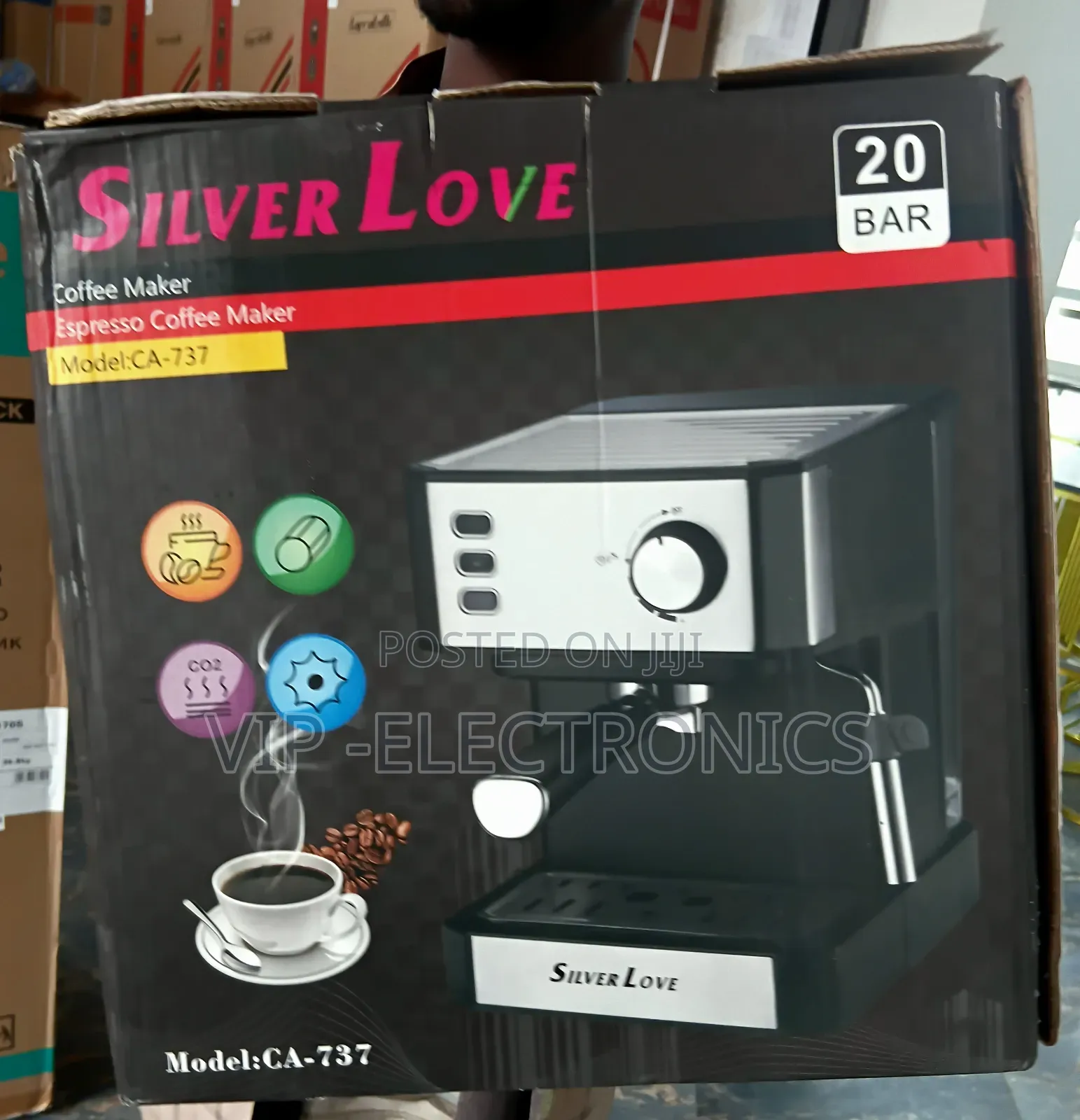 Silver Love Coffee Meaker 20 Bar