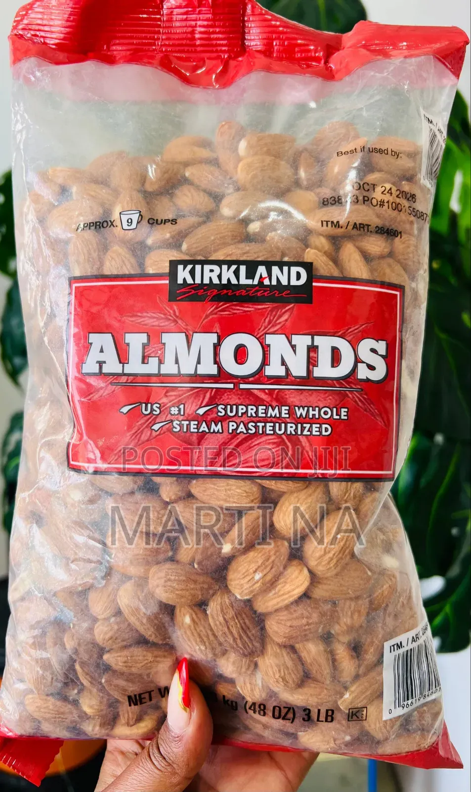 Kirkland Signature Supreme Whole Almonds.