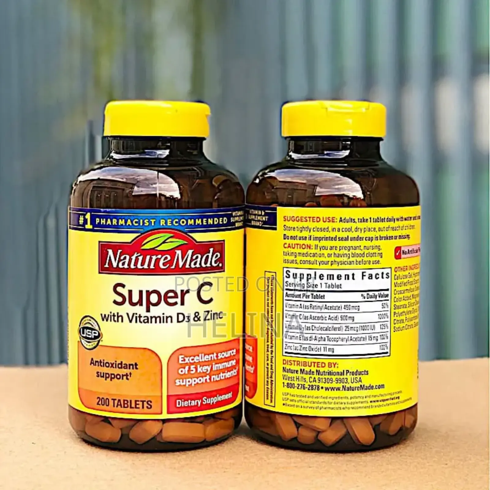 Nutritional Support Vitamin C With Zinc and Vitamin D3 200 Tablets