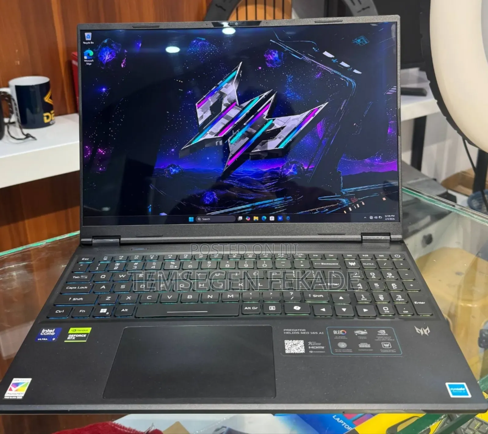 New Laptop Acer Predator Helios Neo 16 32GB Intel Core Ultra 9 SSD 1T