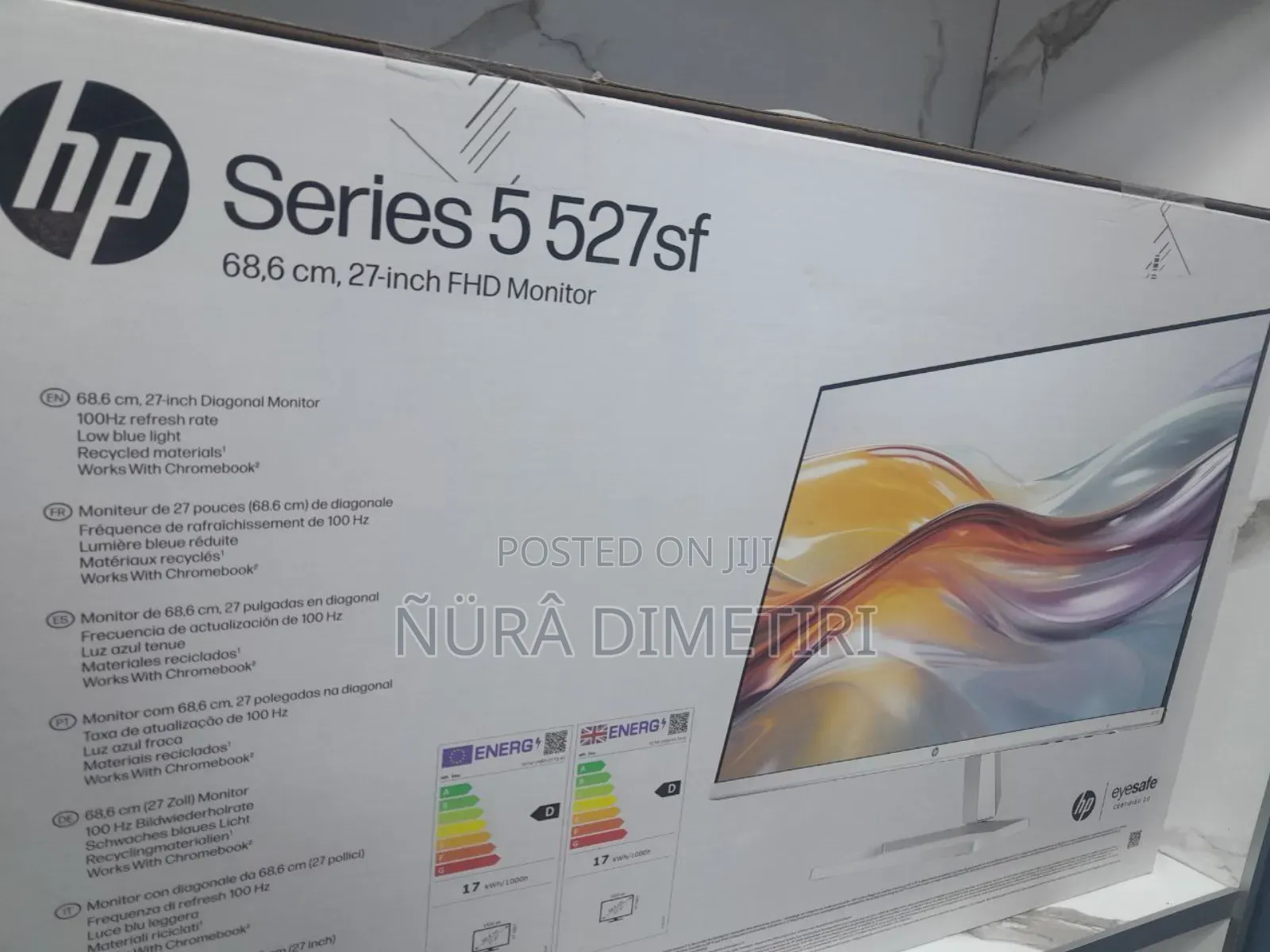 Hp New 27inch Frameless Monitor Cartoon Packed