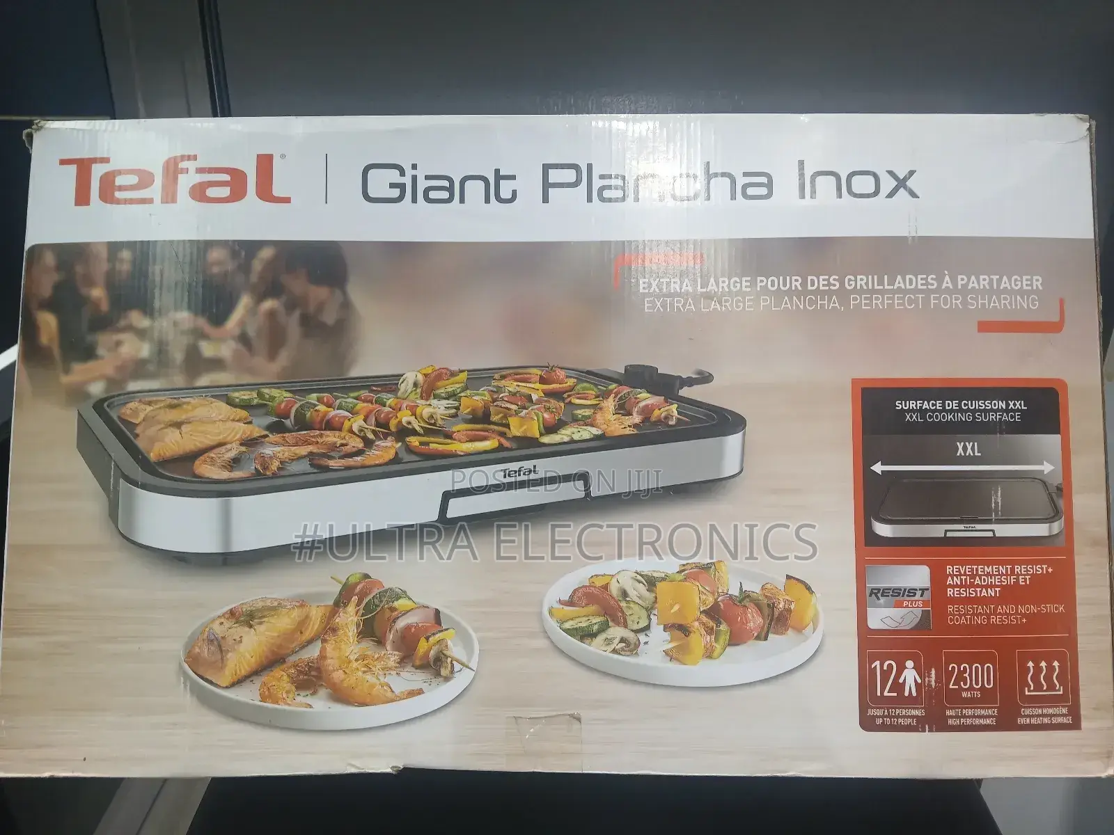 Tefal Cb631d Giant Plancha Grill. XXL Cooking Surface: Designed To
