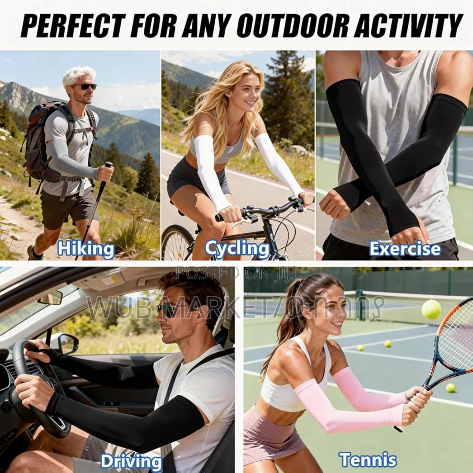 Cooling Arm Sleeves – Sun Protection Anti-slip Arm Covers