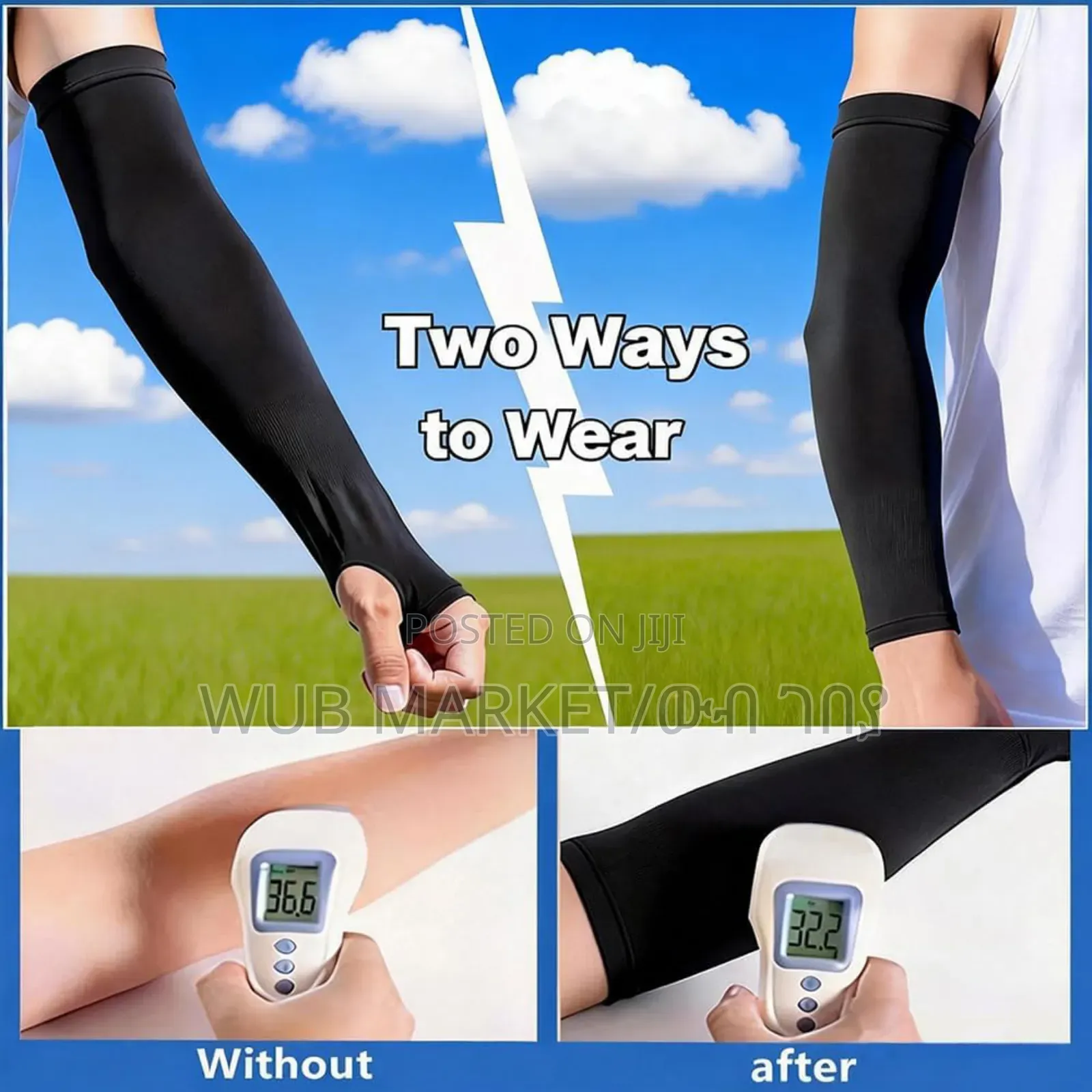 Cooling Arm Sleeves – Sun Protection Anti-slip Arm Covers