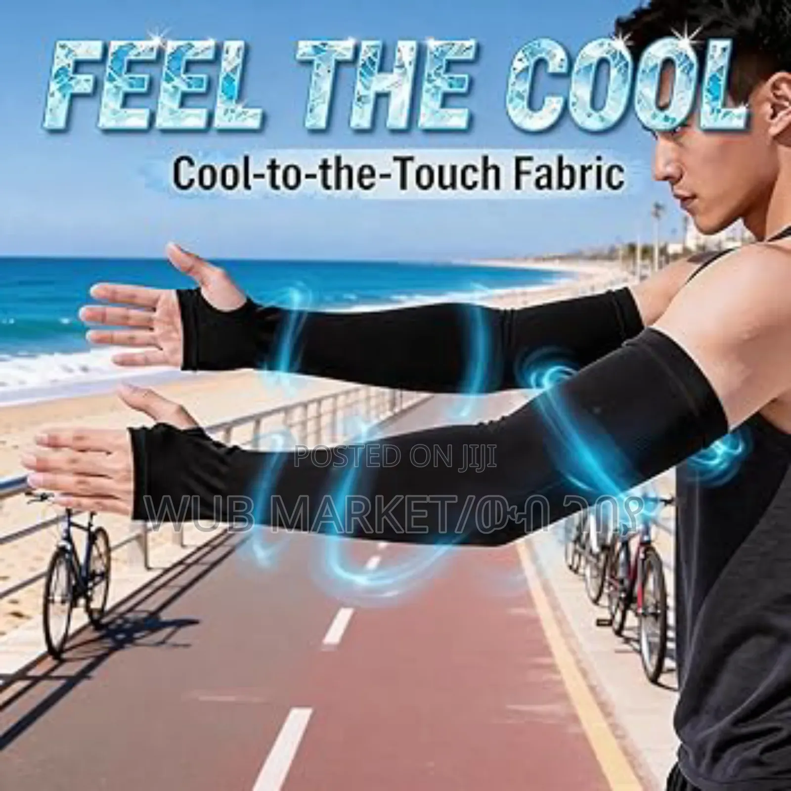 Cooling Arm Sleeves – Sun Protection Anti-slip Arm Covers