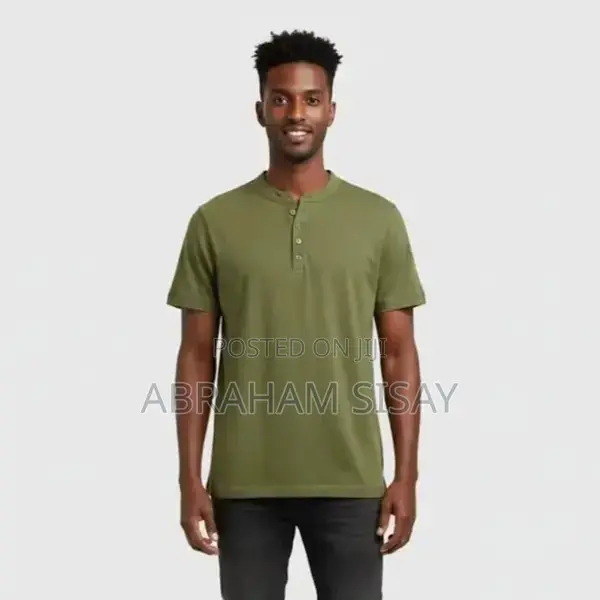 Short-Sleeve Henley T-Shirt