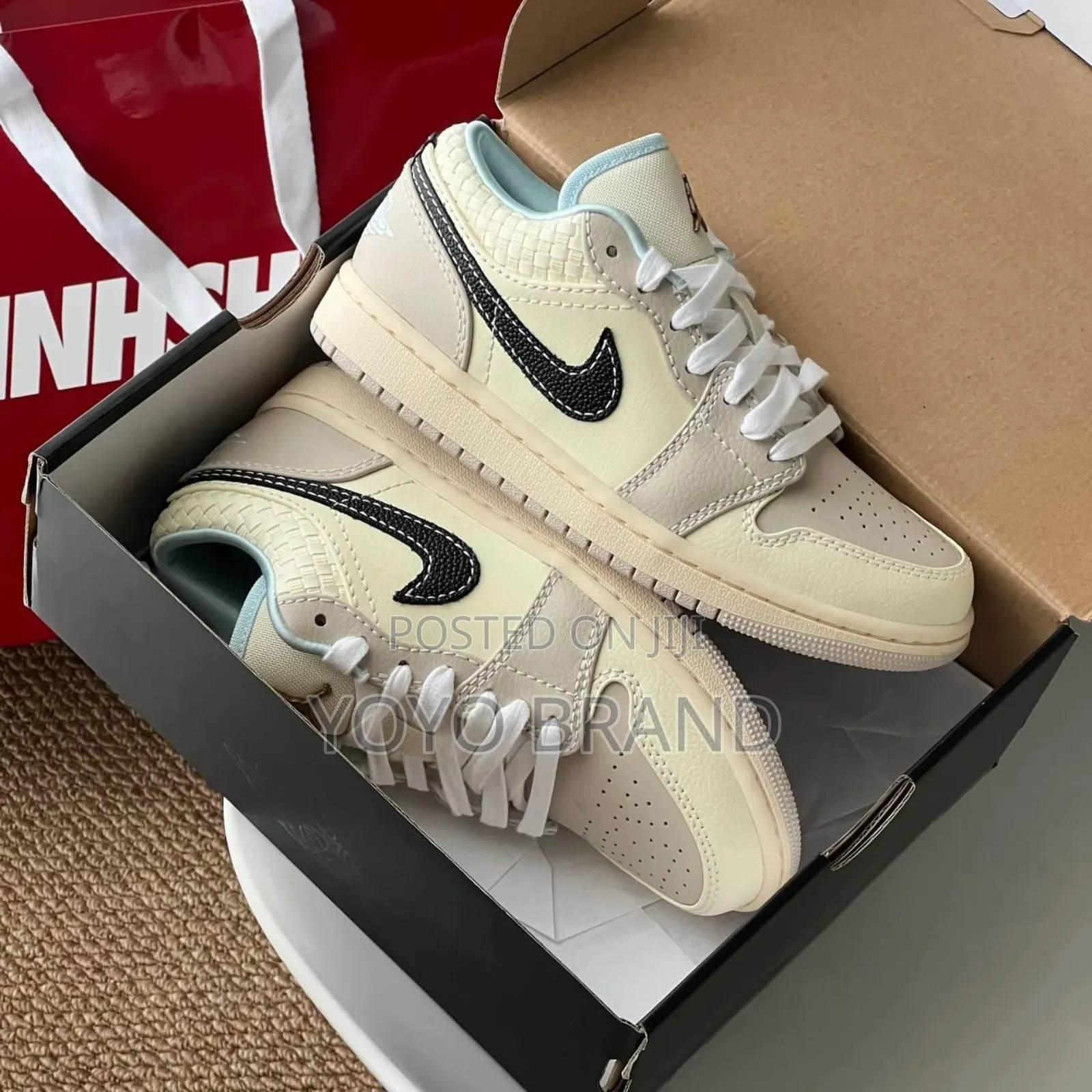 Air Jordan 1low Se Sanddrift /Glacier Blue Fashion Shoes