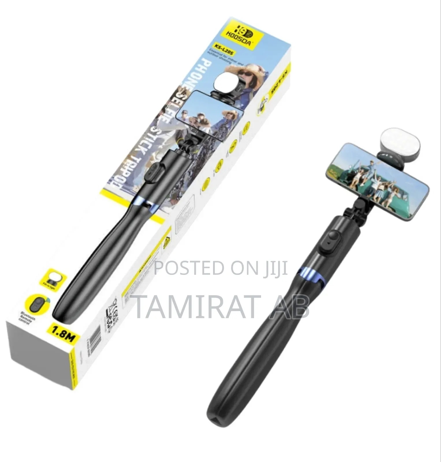 Koosda Ks-L020s Selfie Stick Tripod With Fill Light Bluetooth Remote