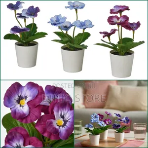 Artificial Potted Plant, 6cm , in/Outdoor/ Pansy