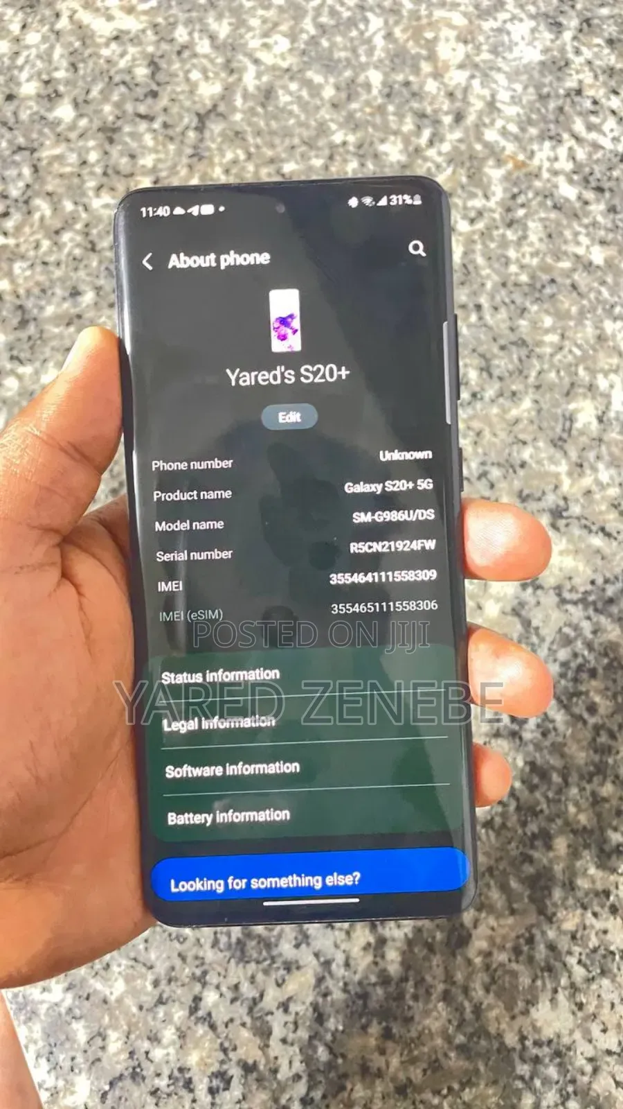 New Samsung Galaxy S20+ 5G 128 GB Black