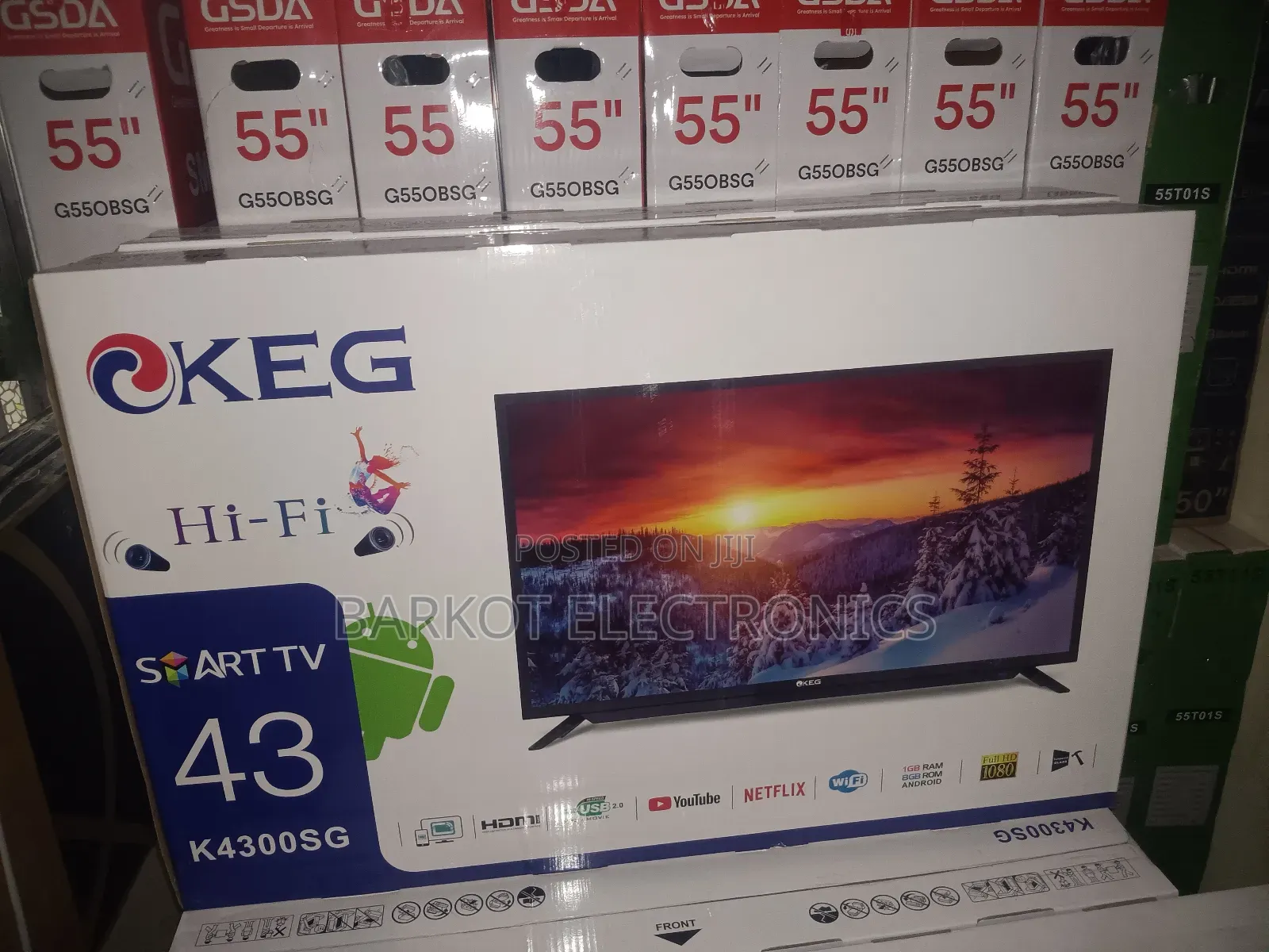 K E G Smart Tv 43 Inch Andraid New Doubel Gelass 2025 Quality Model