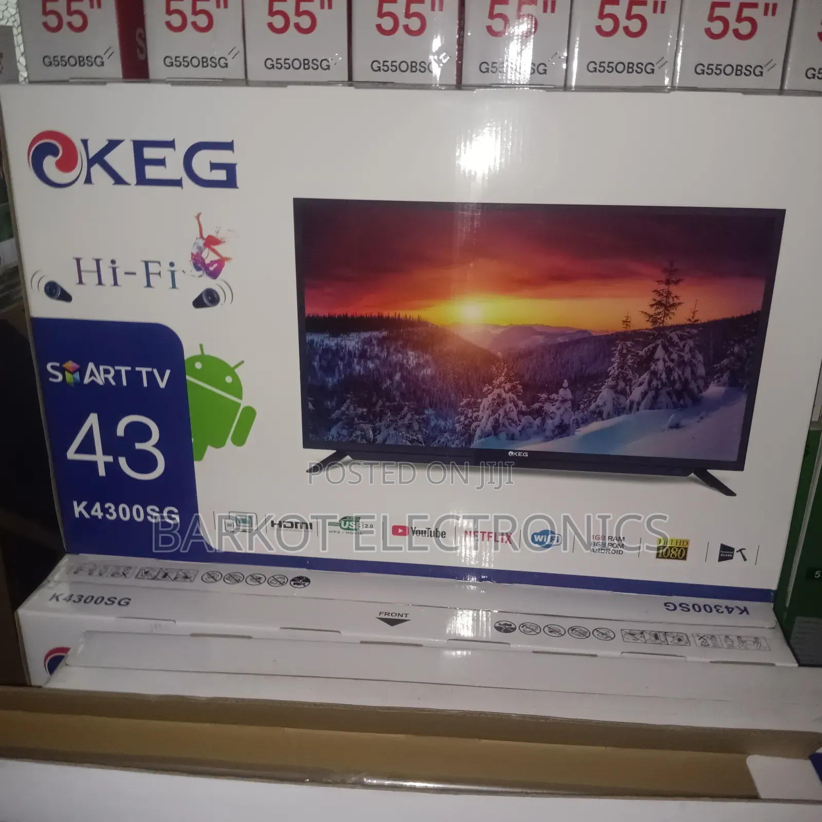 K E G Smart Tv 43 Inch Andraid New Doubel Gelass 2025 Quality Model