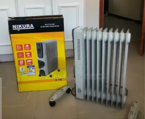 Nikura 9-Fin Oil Filled Electric Radiator. Type: Oil-Filled Electric