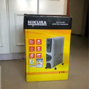 Nikura 9-Fin Oil Filled Electric Radiator. Type: Oil-Filled Electric