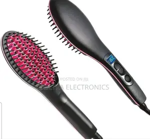 Pro Gemei Professional Hair Straightening Brush Featuring a Digital