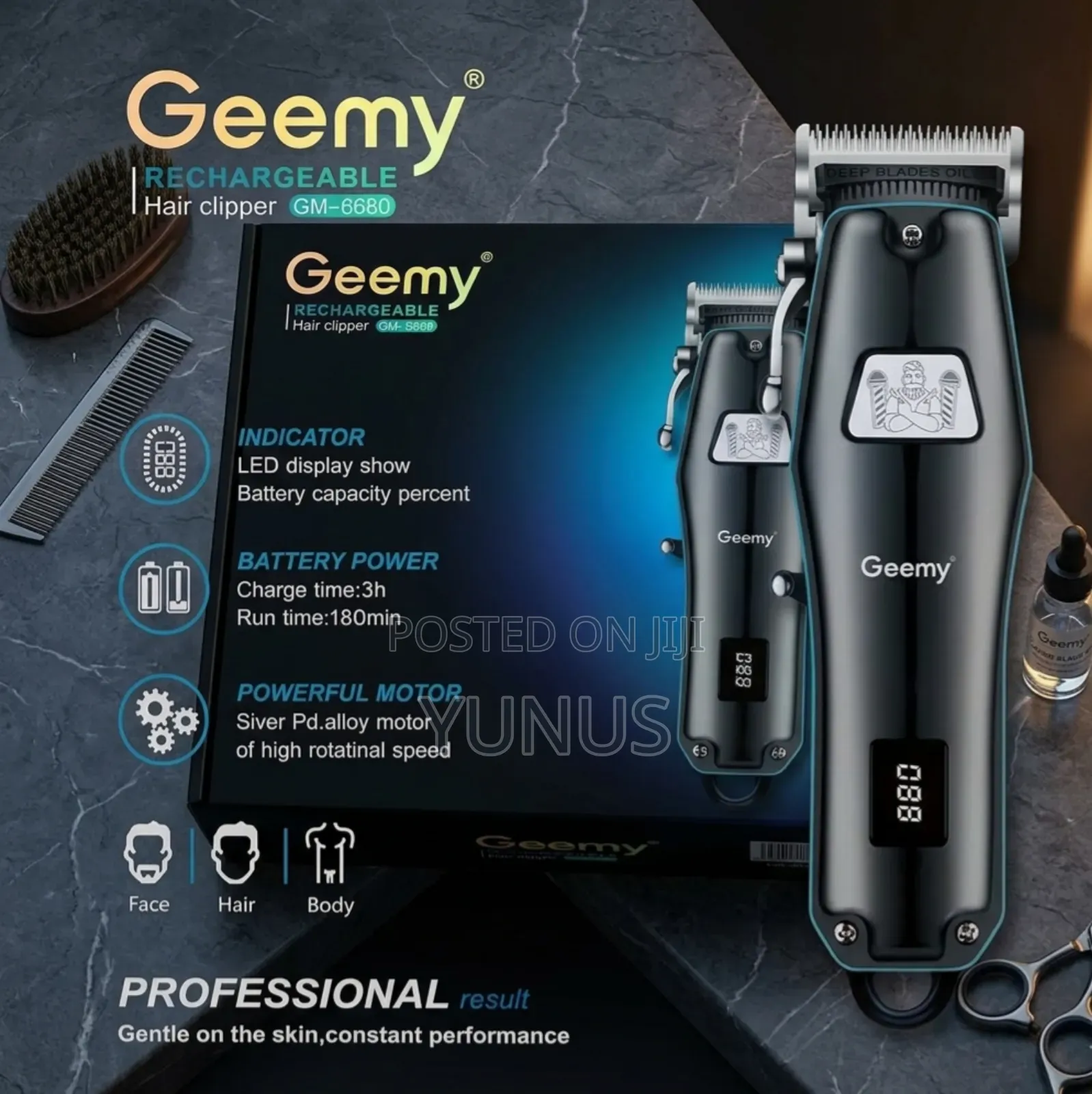 Geemy Hair Clipper(Free Delivery)6680