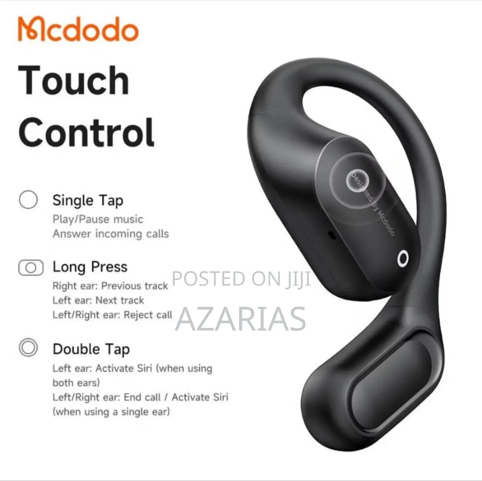 McDodo Hp-007 Open ማዘዝ ለምትፈልጉ ያለምንም ተጨማሪ ክፍያ ያሉበት እናደርሳለን