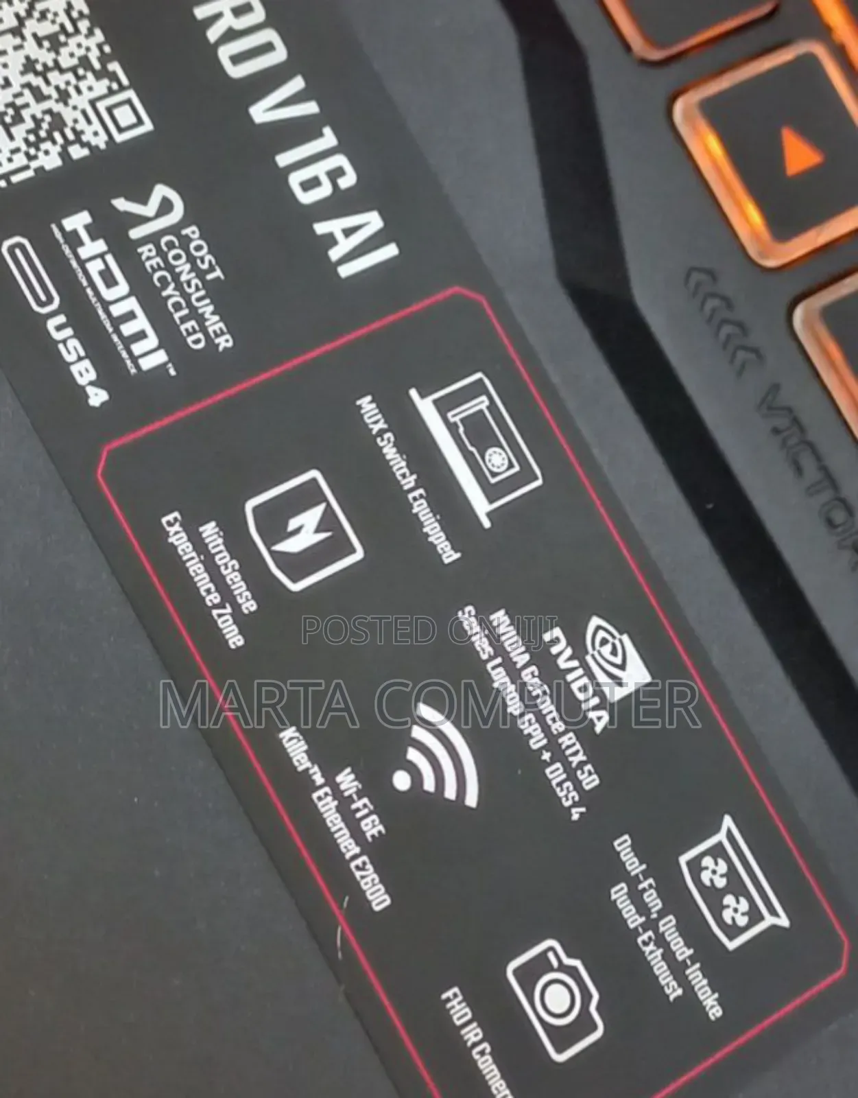 New Laptop Acer Nitro 17 16GB AMD Ryzen 7 SSD 1T