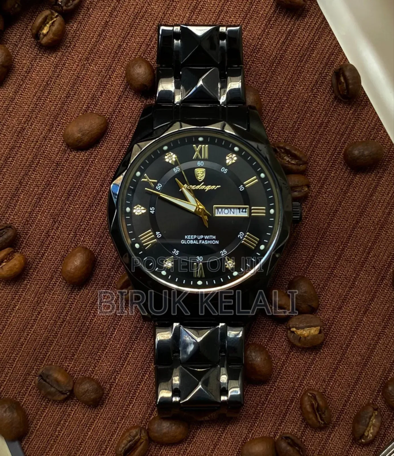 Black Poedigar Men's Watch