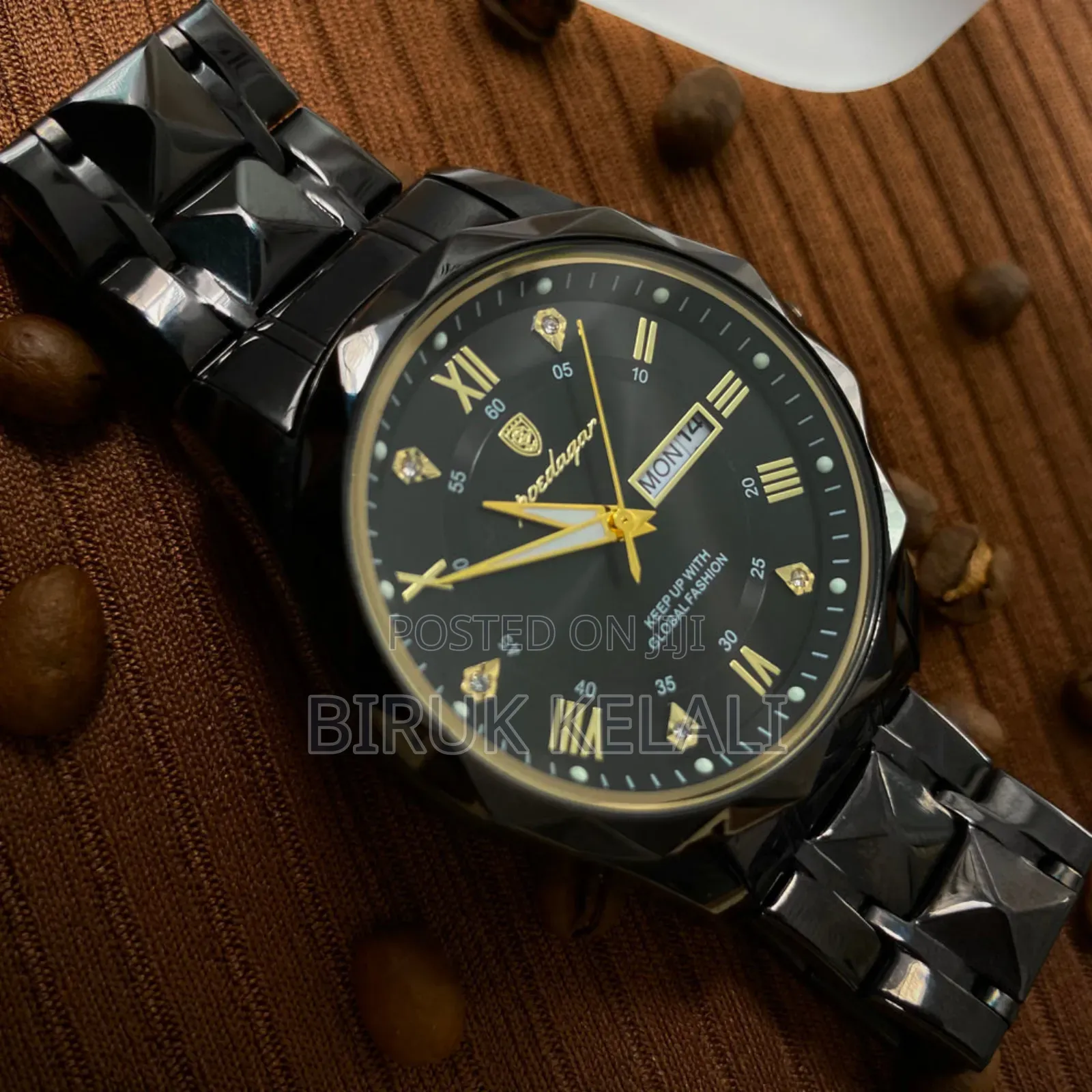 Black Poedigar Men's Watch