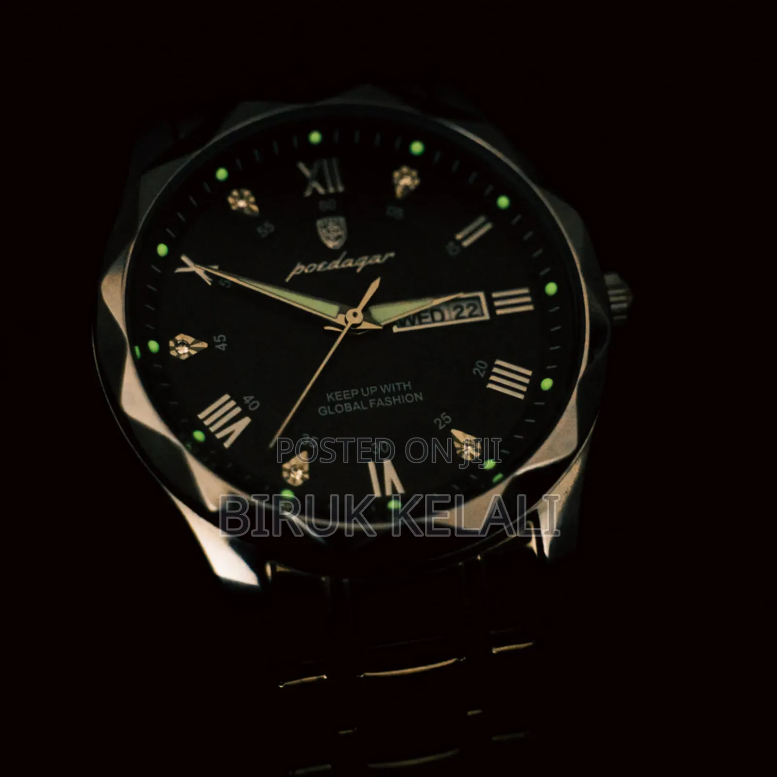 Black Poedigar Men's Watch
