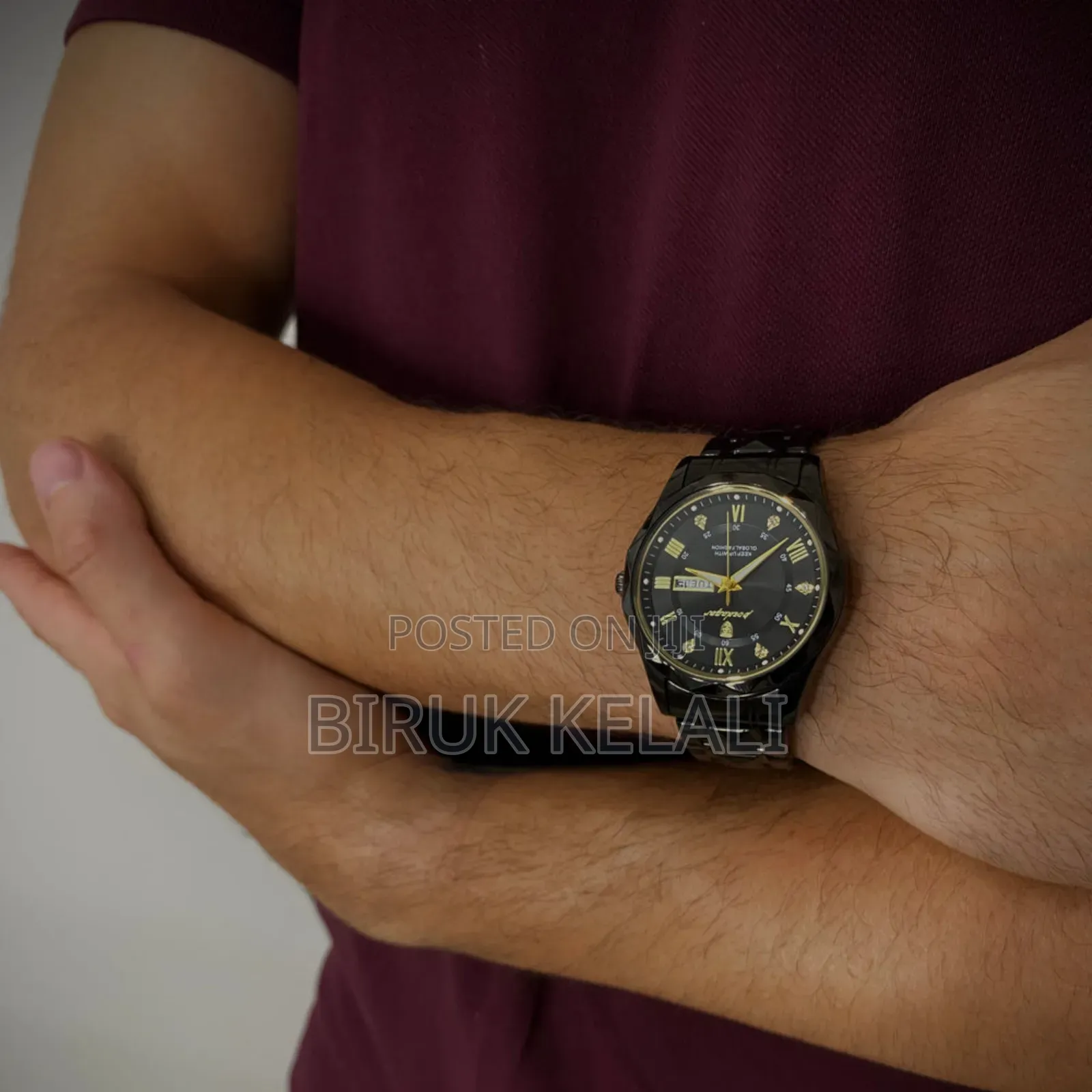 Black Poedigar Men's Watch