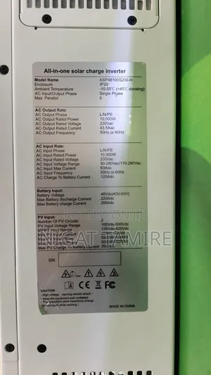 16 Kw Srne Hybrid Inverter Lithium Ion Battery