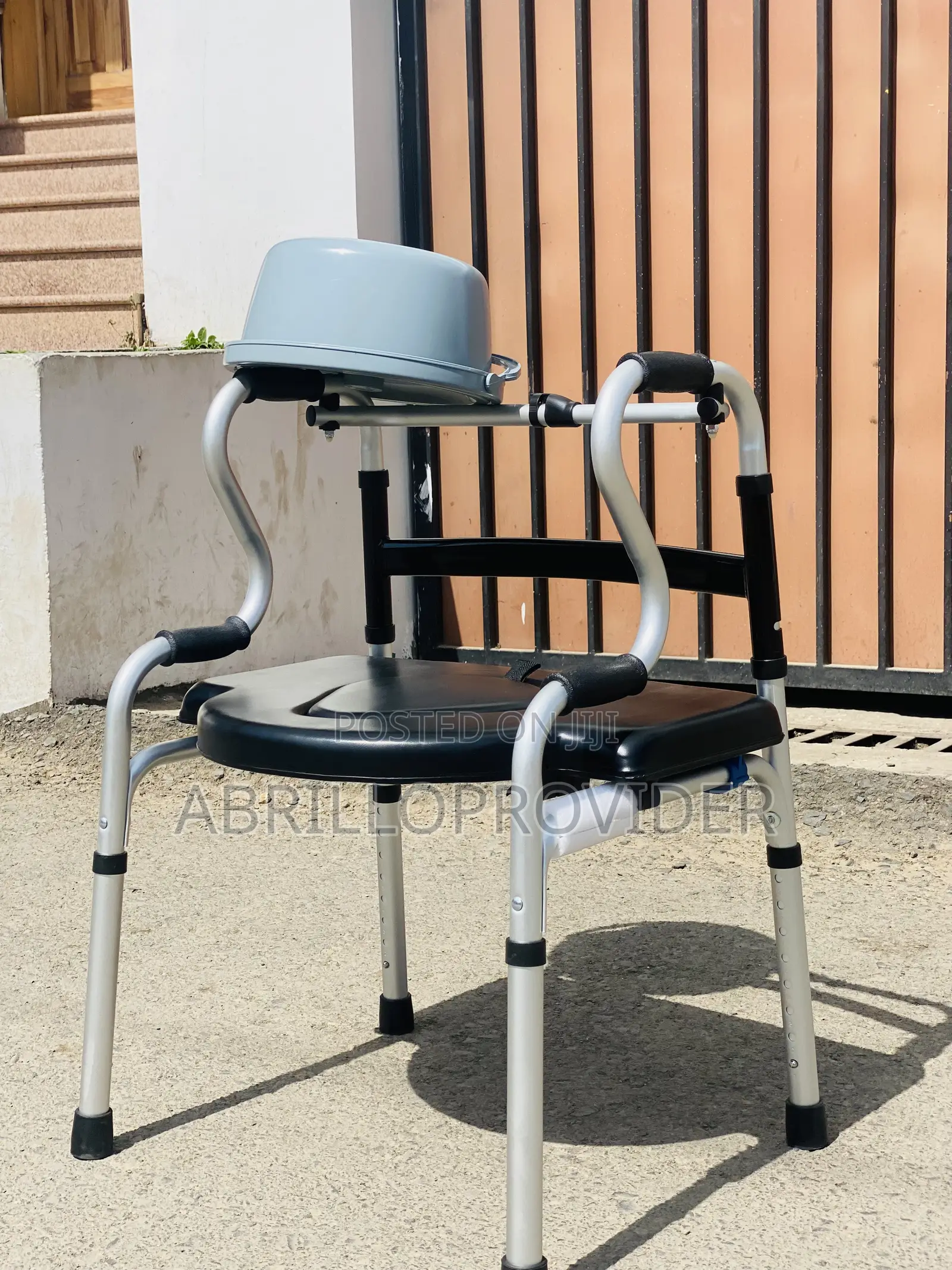 Lightweight Rolling Commode Chair for Shower Toilet Height-Walkers