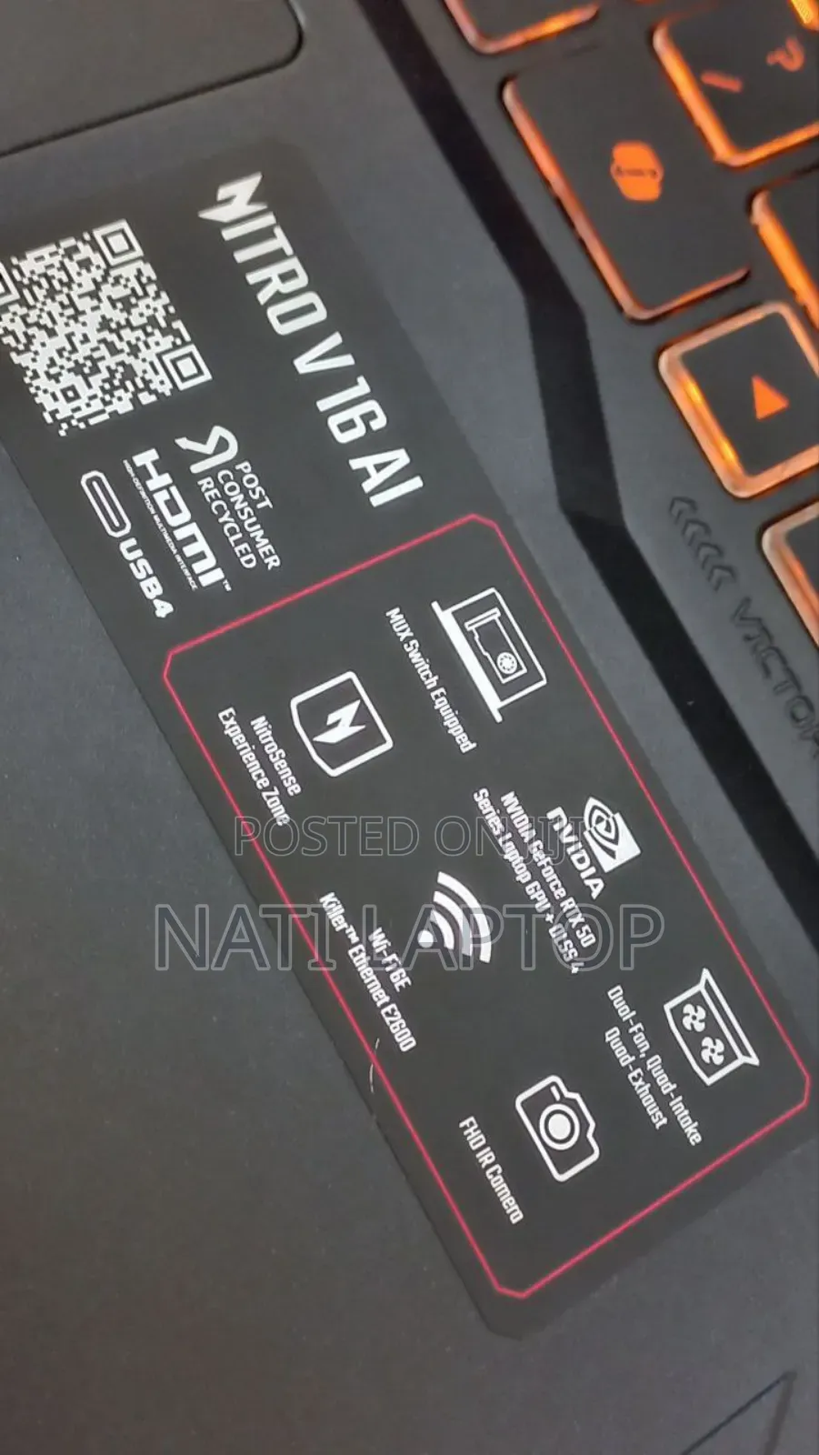 New Laptop Acer Nitro 5 16GB AMD Ryzen 7 SSD 1T