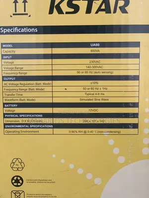 Ups 850va Kstar