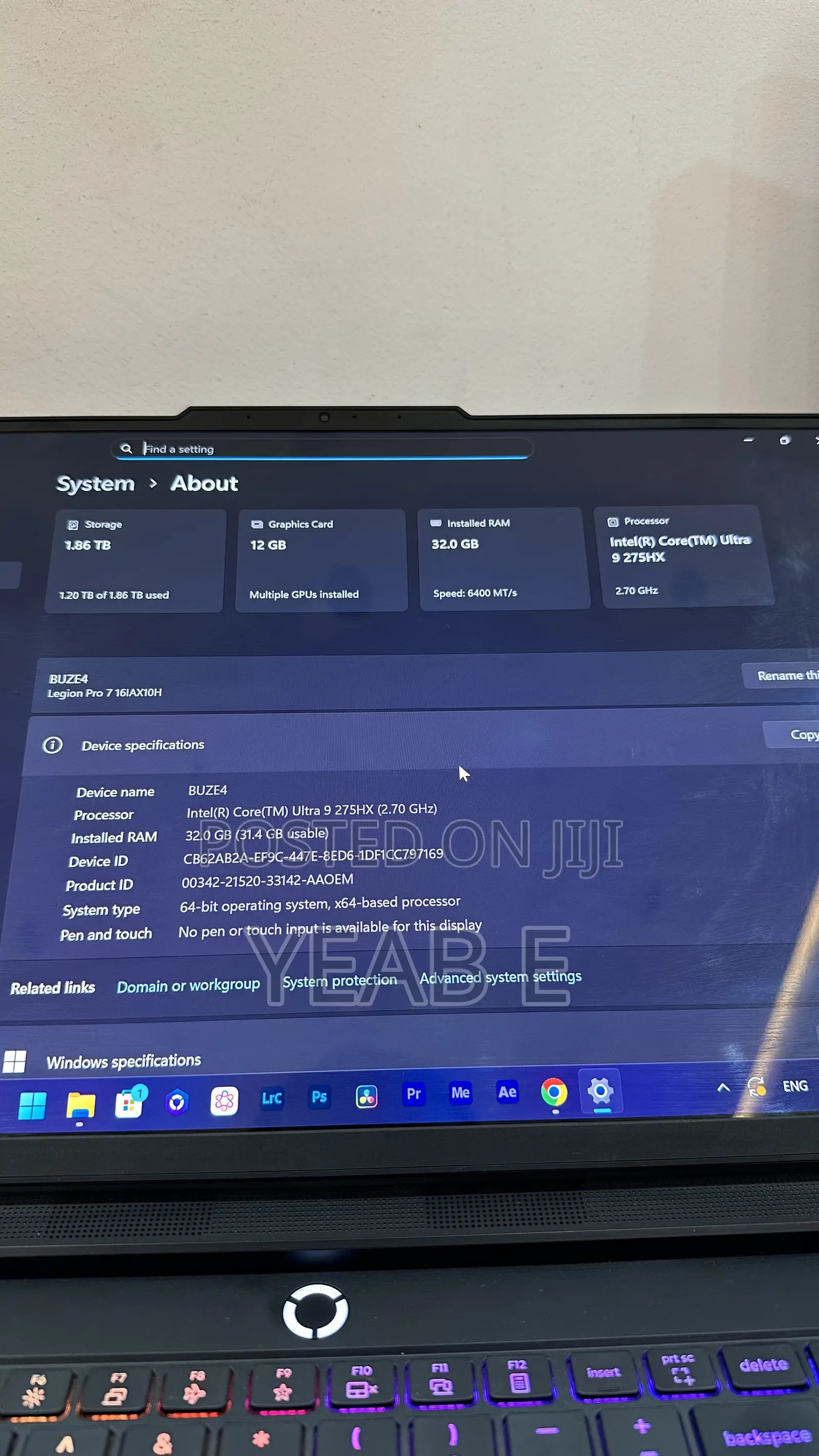New Laptop Lenovo Legion 7 32GB Intel Core Ultra 9 SSD 2T