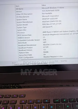 New Laptop Asus ROG Strix G17 16GB Intel Core i7 SSD 1T