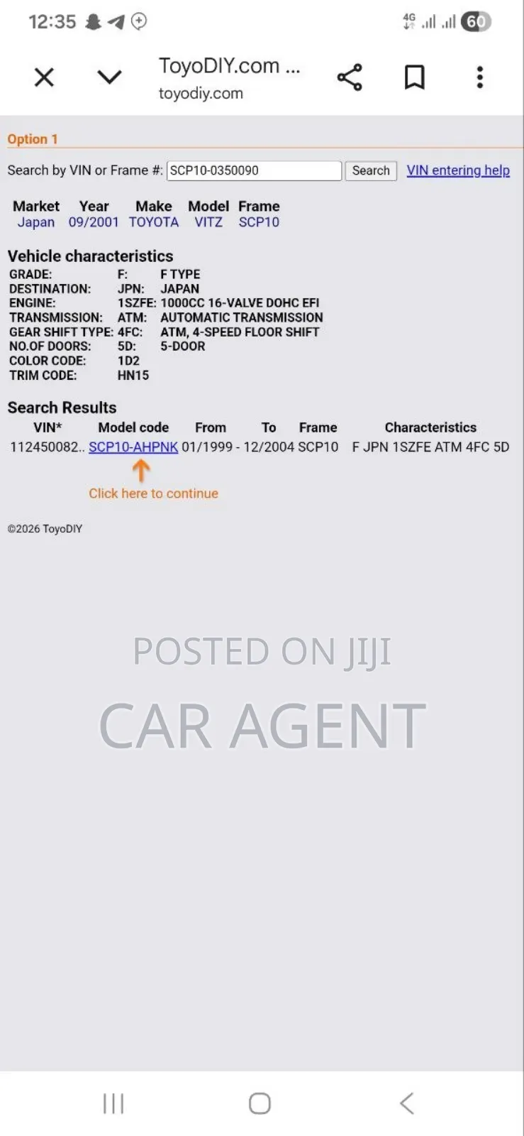 Toyota Vitz 2002 Silver