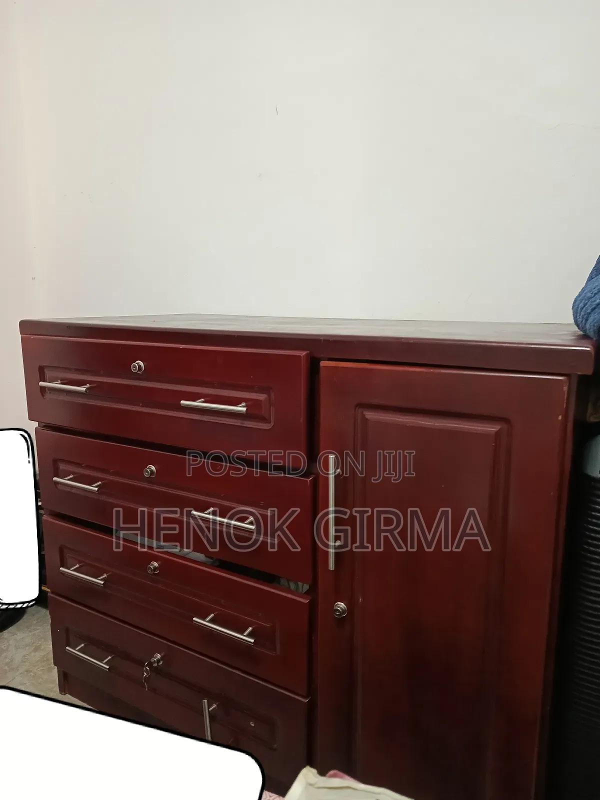 Bed, Mattress and Chest Drawer
