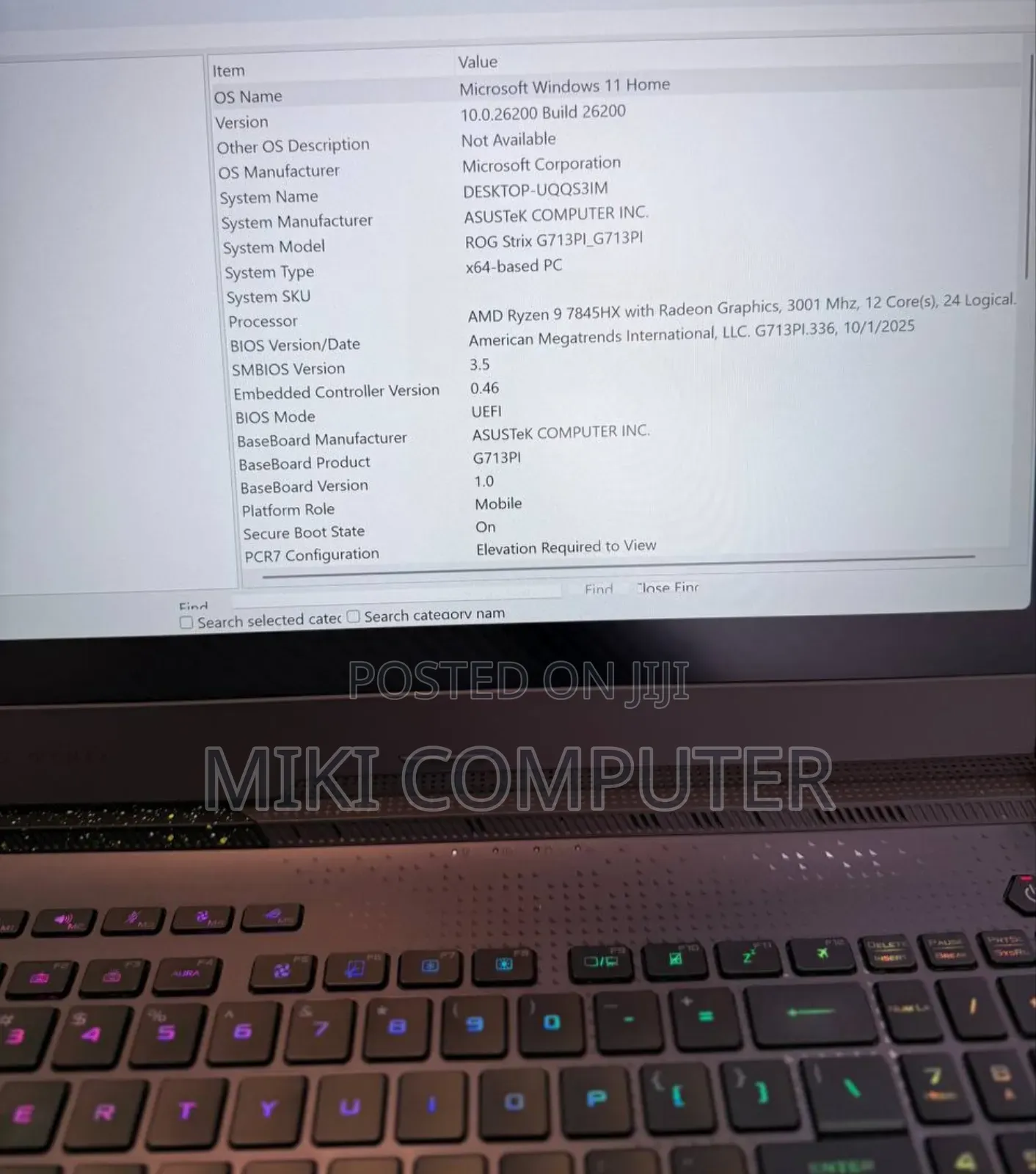 New Laptop Asus ROG Strix G16 G614 16GB AMD Ryzen 9 SSD 1T