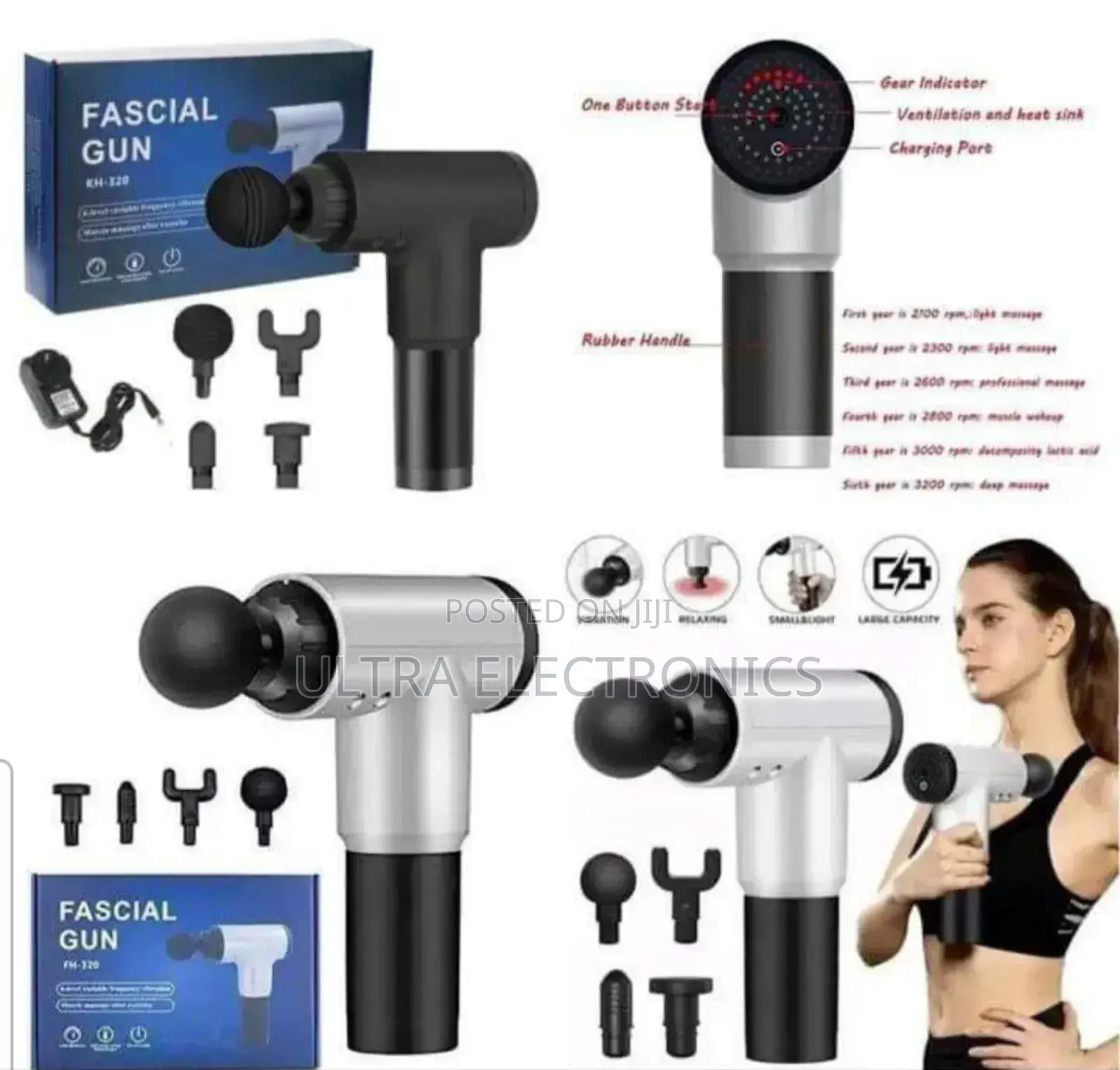 Massage Gun Kh-320 Handheld Percussion Massage Gun Designed
