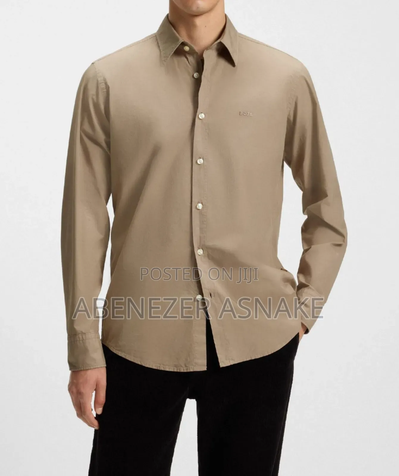 Beige Textured Long-Sleeve