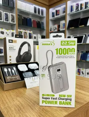 Rugga’S 10000mah 22.5w Super Fast Power Bank – Wireless Charging