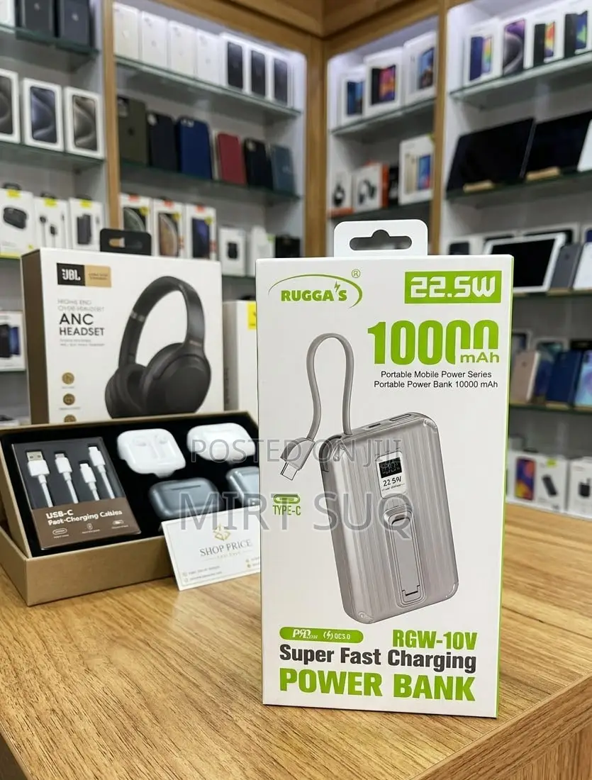 Rugga’S 10000mah 22.5w Super Fast Power Bank – Wireless Charging