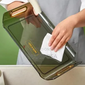 3 Sets Serving Tray With Golden Handle